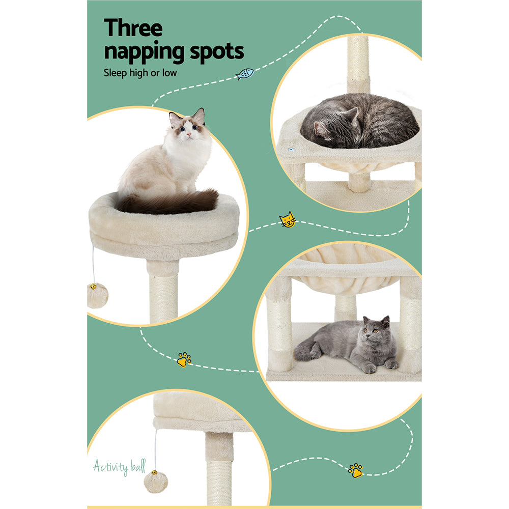 i.Pet Cat Tree 69cm Scratching Post Tower Scratcher Wood Condo Toys