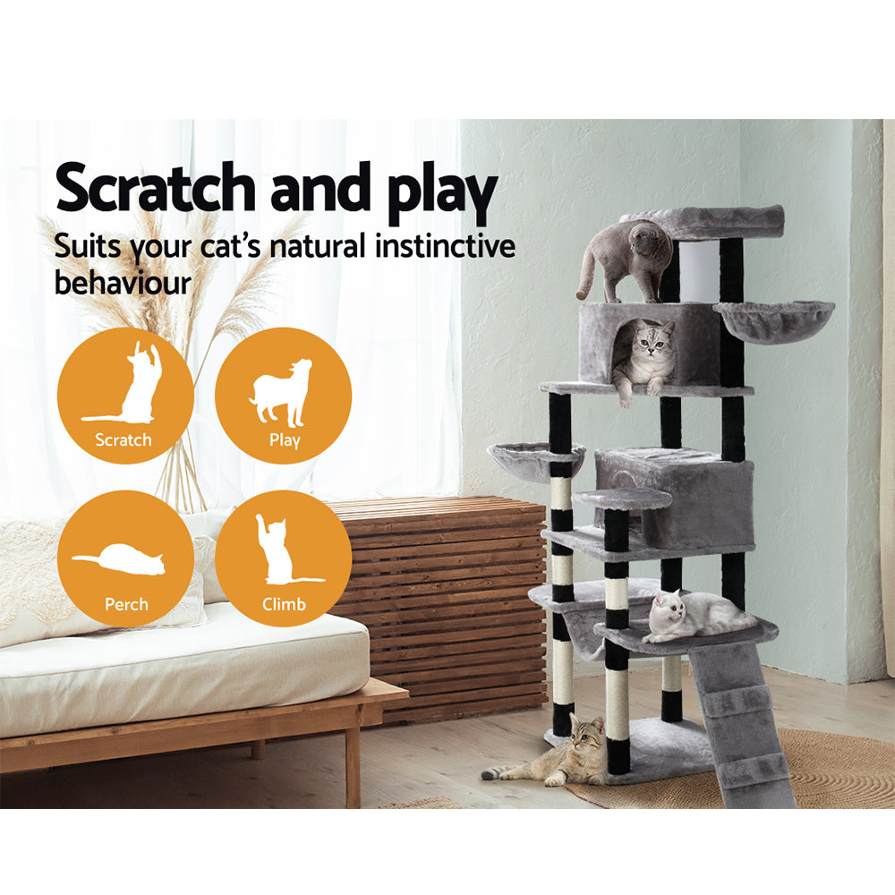 i.Pet Cat Tree 161cm Tower Scratching Post Scratcher Wood Condo House