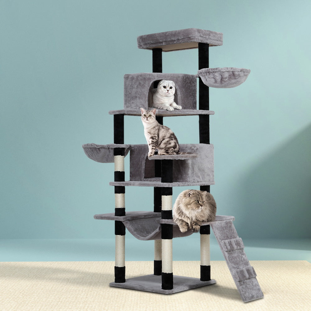 i.Pet Cat Tree 161cm Tower Scratching Post Scratcher Wood Condo House