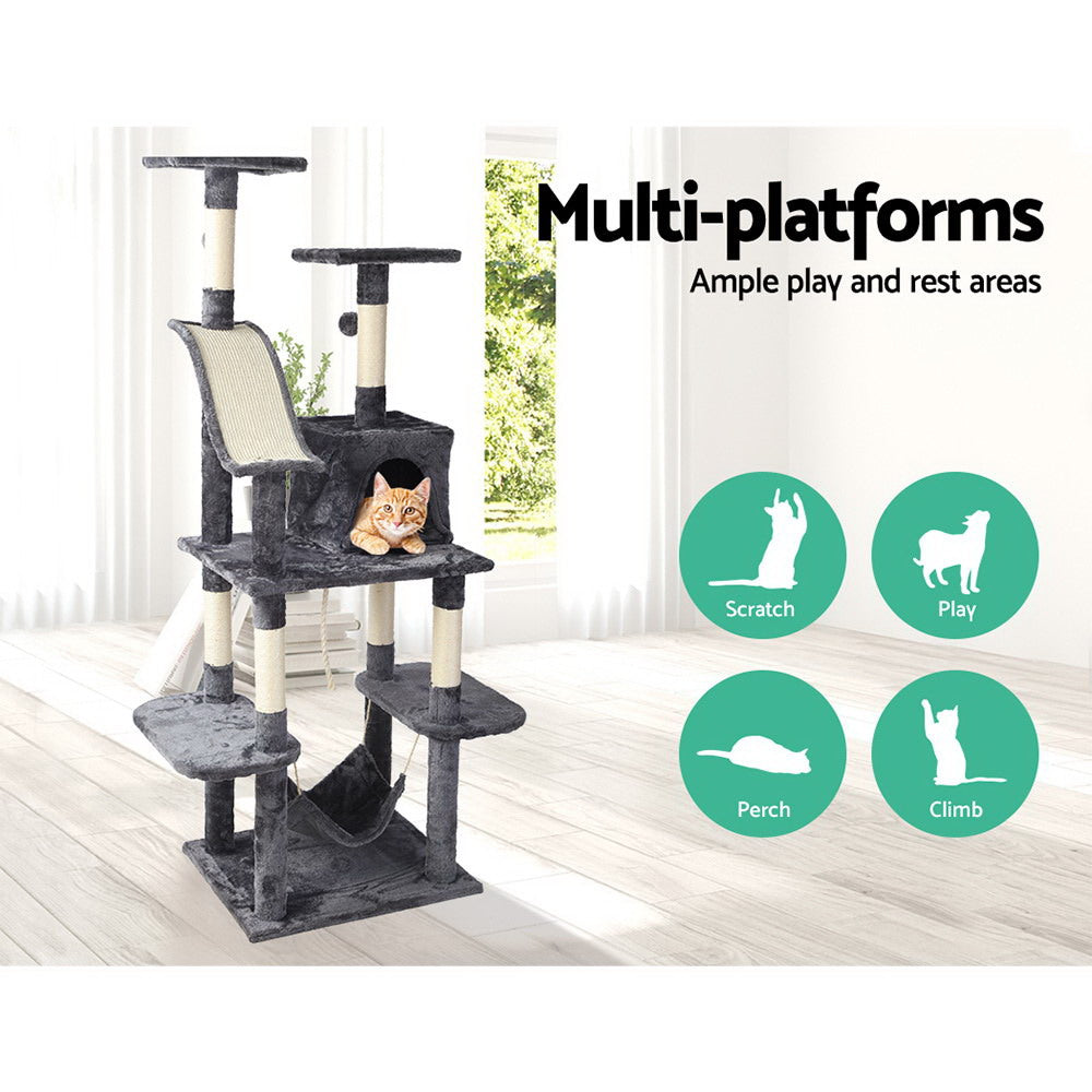 i.Pet Cat Tree 171cm Tower Scratching Post Scratcher Wooden Condo
