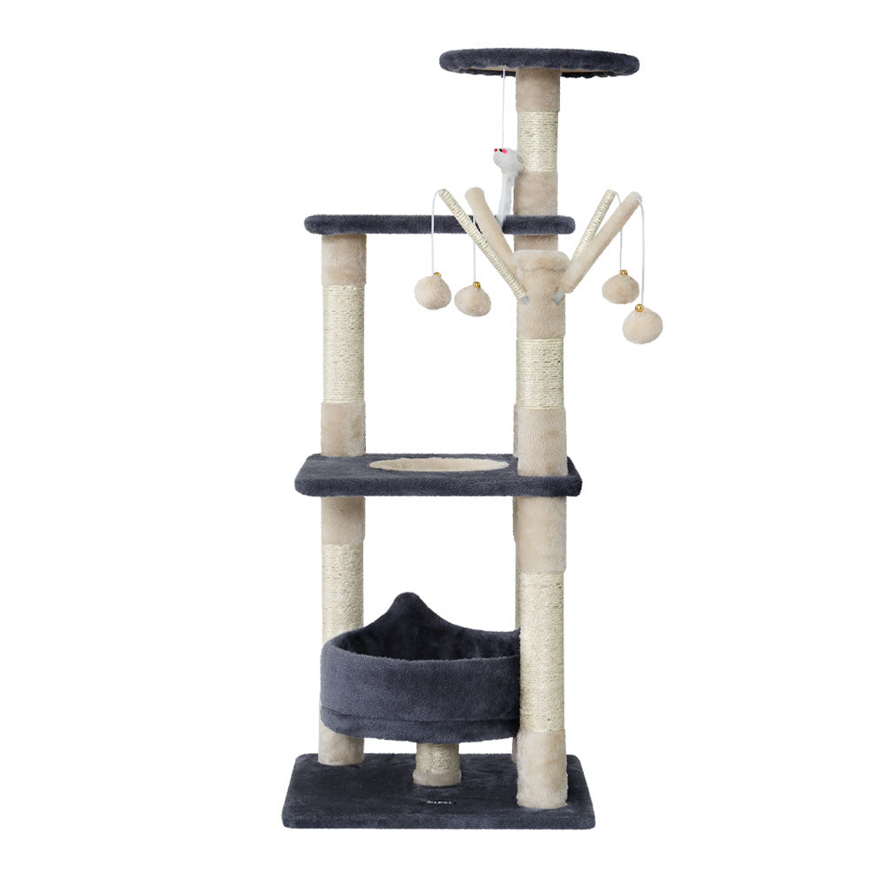 i.Pet Cat Tree 110cm Tower Scratching Post Scratcher Wood Condo House