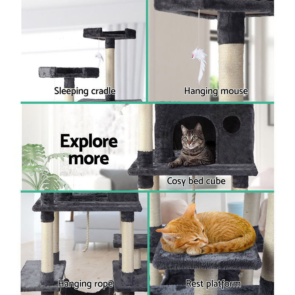 i.Pet Cat Tree 184cm Tower Scratching Post Scratcher Wood Trees Condo