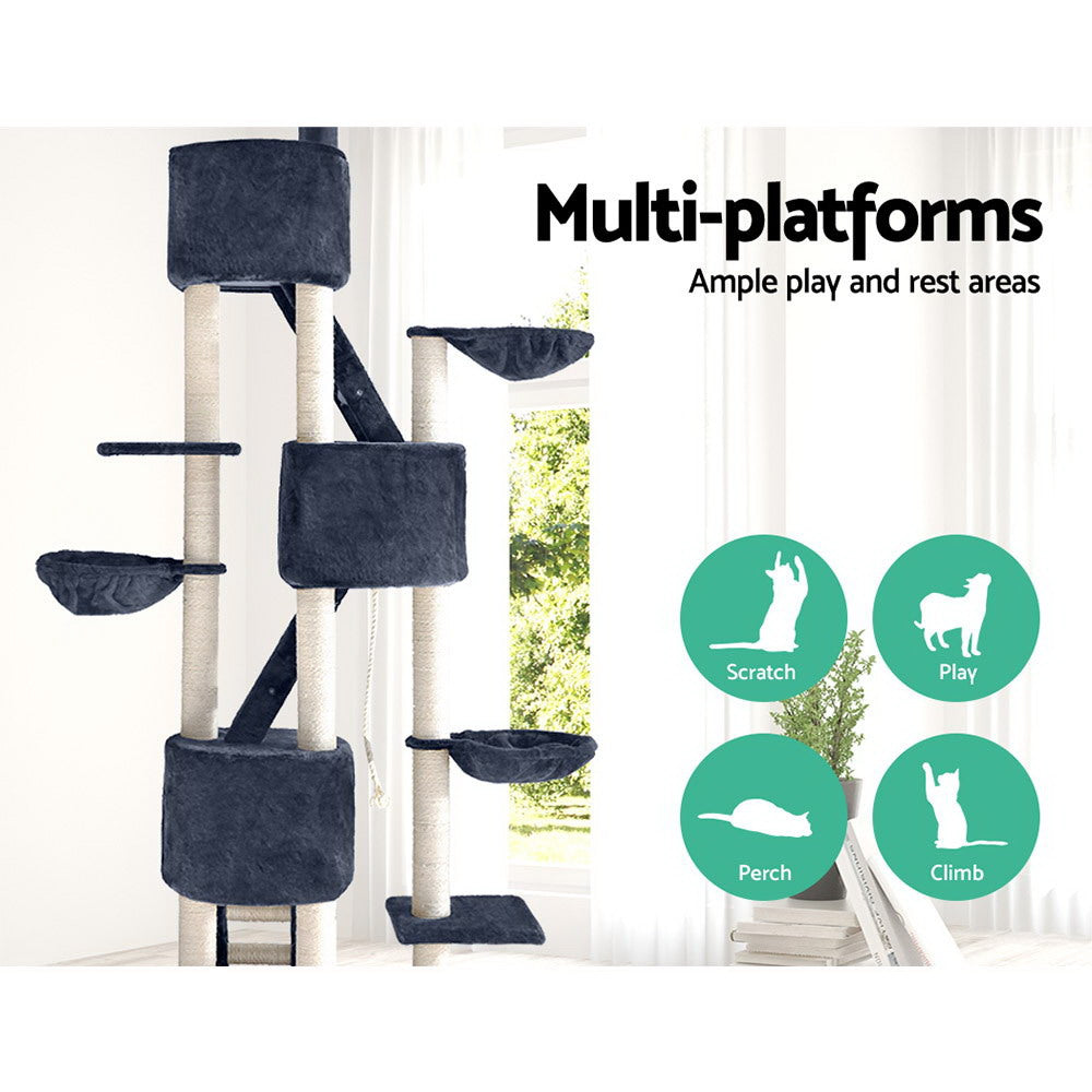i.Pet Cat Tree 244cm Tower Scratching Post Scratcher Trees Condo