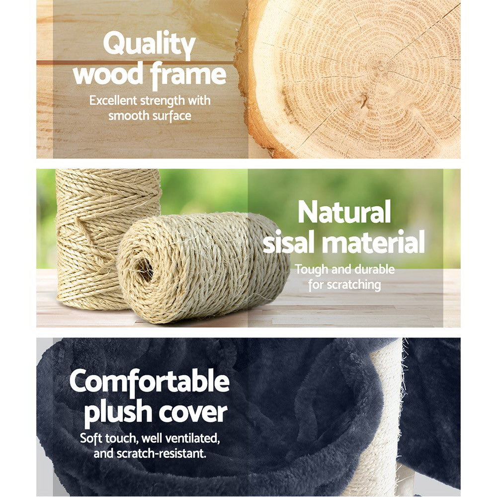 i.Pet Cat Tree 244cm Tower Scratching Post Scratcher Trees Condo