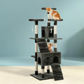 i.Pet Cat Tree, 180 cm, Sisal Scratching Posts, Grey