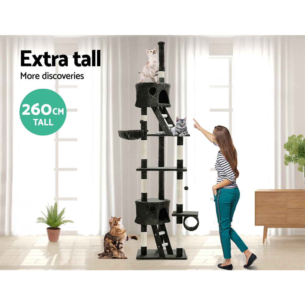 i.Pet Cat Tree 260cm Tower Scratching Post Scratcher Condo House