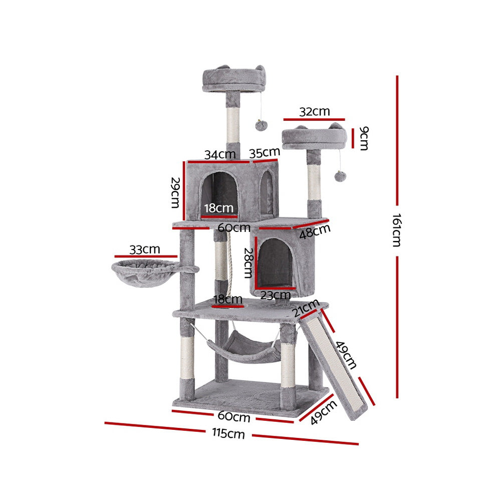 i.Pet Cat Tree Tower Scratching Post Scratcher 161cm Condo House
