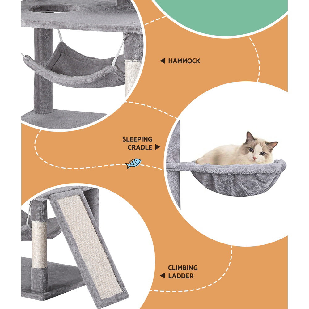 i.Pet Cat Tree Tower Scratching Post Scratcher 161cm Condo House