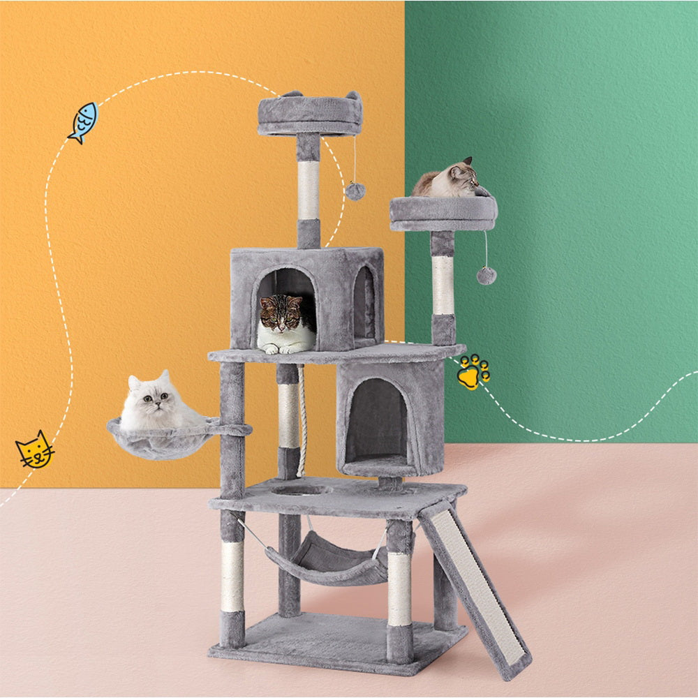 i.Pet Cat Tree Tower Scratching Post Scratcher 161cm Condo House