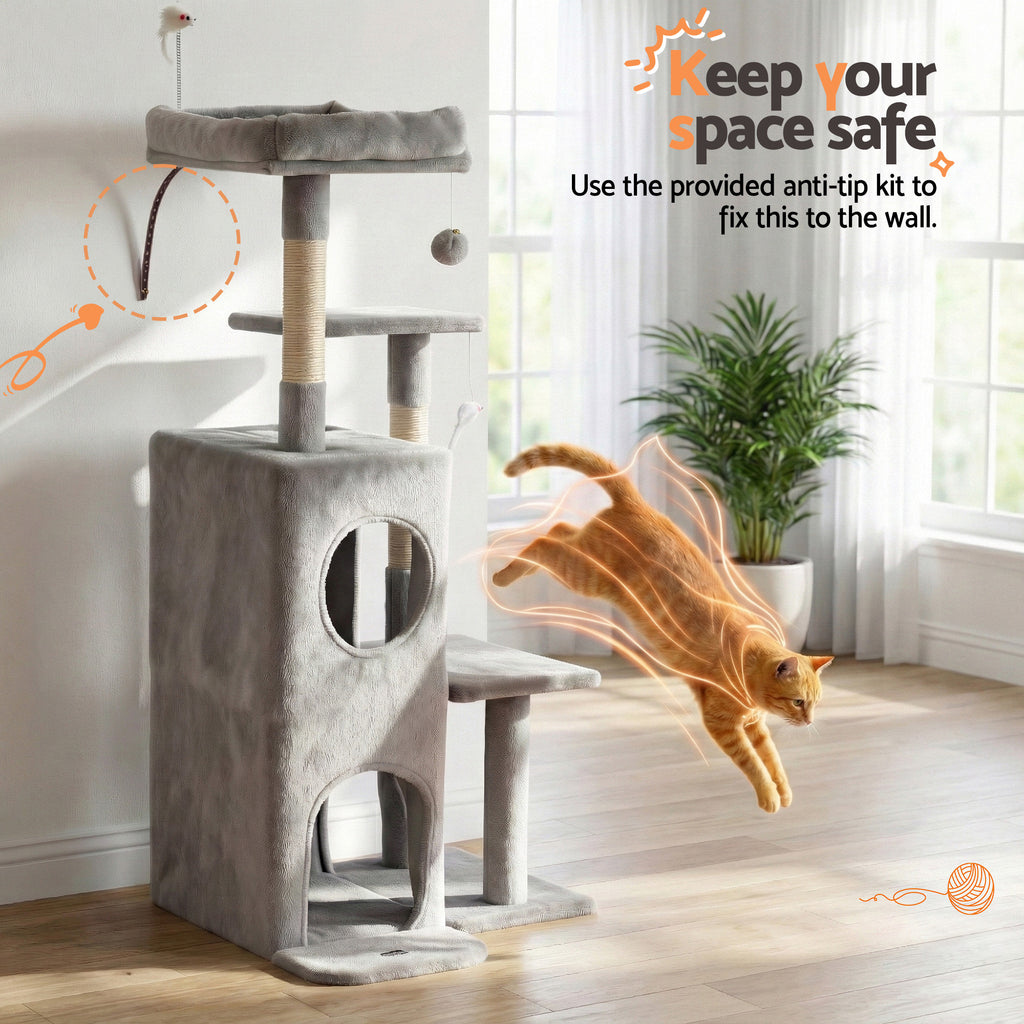 i.Pet Cat Tree Tower 127cm Scratching Post Furniture Scratcher House