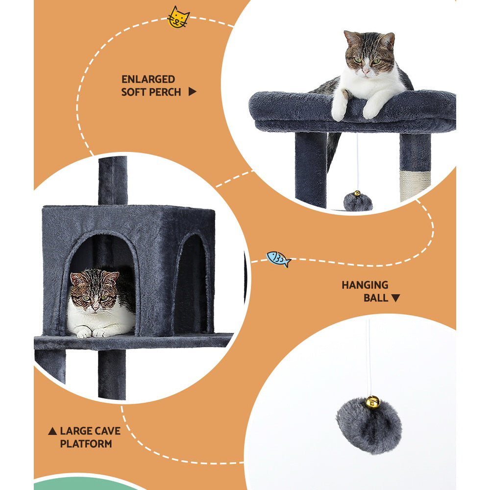 i.Pet Cat Tree Tower Scratching Post Scratcher 138cm Trees Condo