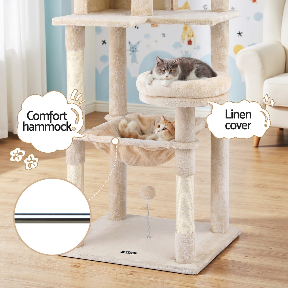 i.Pet Cat Tree 143cm Tower Scratching Post Trees Scratcher Condo