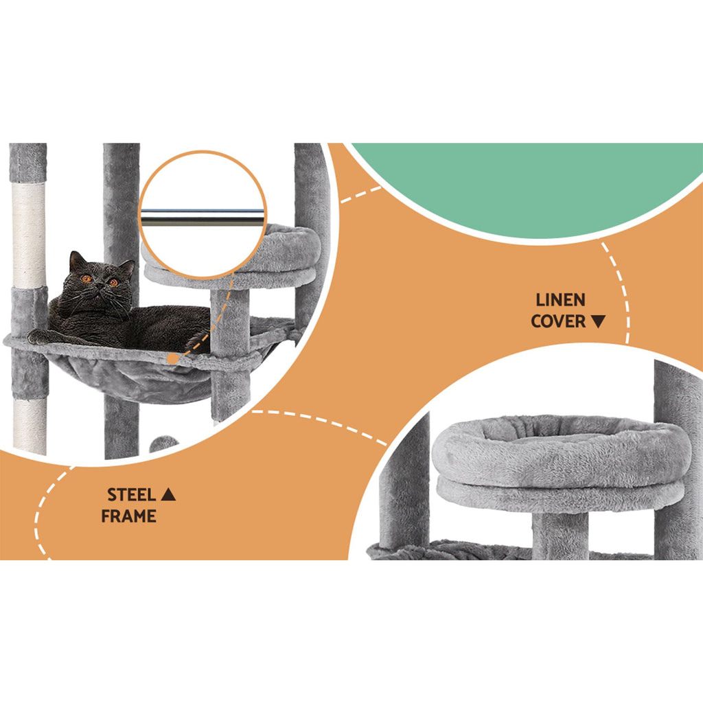 i.Pet Cat Tree 143cm Tower Scratching Post Trees Scratcher Condo
