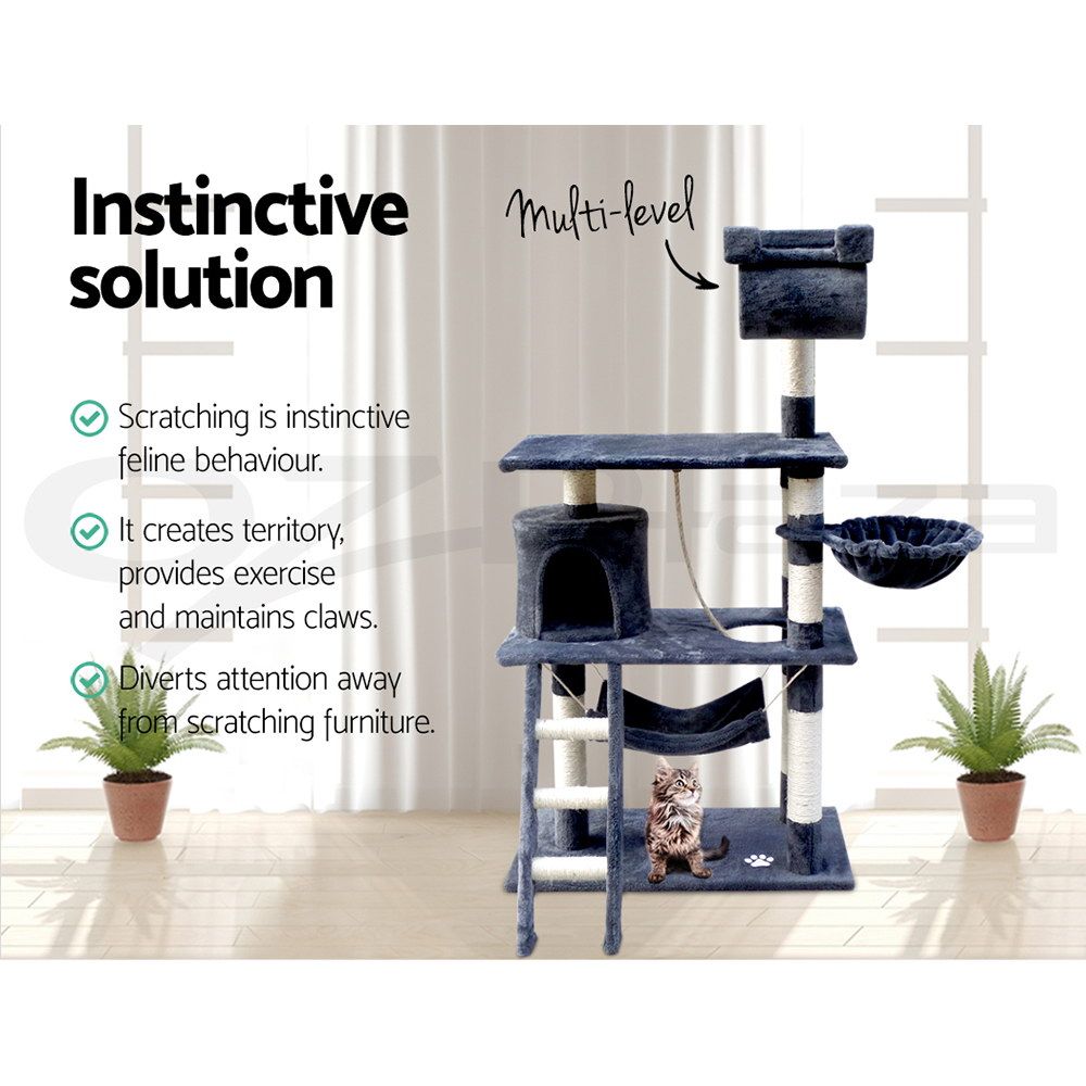 i.Pet Cat Tree 141cm Tower Scratching Post Scratcher Condo Wood House