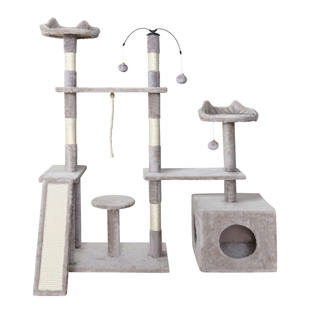 i.Pet Cat Tree 135cm Tower Scratching Post Scratcher Wood Condo House