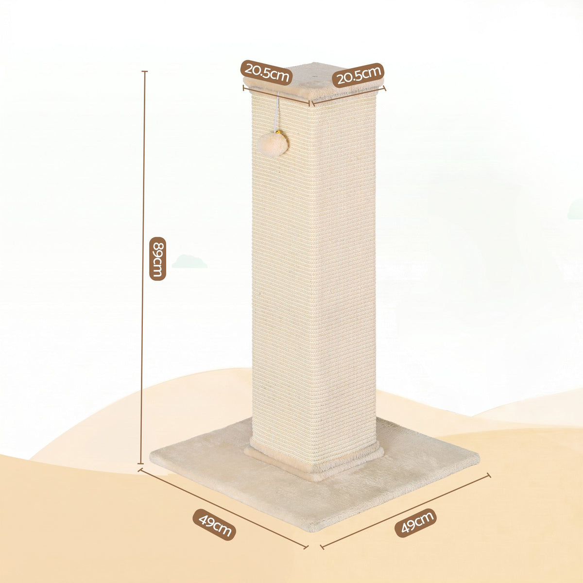 i.Pet Cat Tree 89cm Scratching Post Tower Scratcher Wood Condo Bed