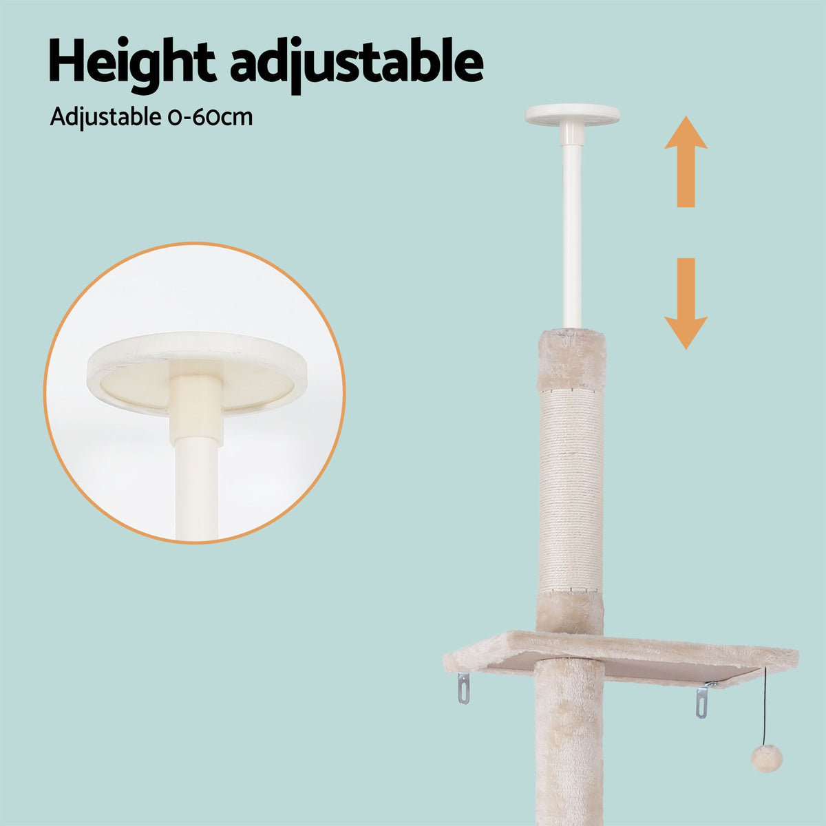 i.Pet Cat Tree 290cm Tower Scratching Cats Post Scratcher Floor