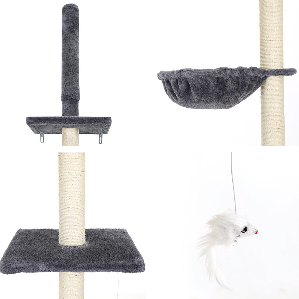 i.Pet Cat Tree 260cm Tower Scratching Post Scratcher Floor to Ceiling