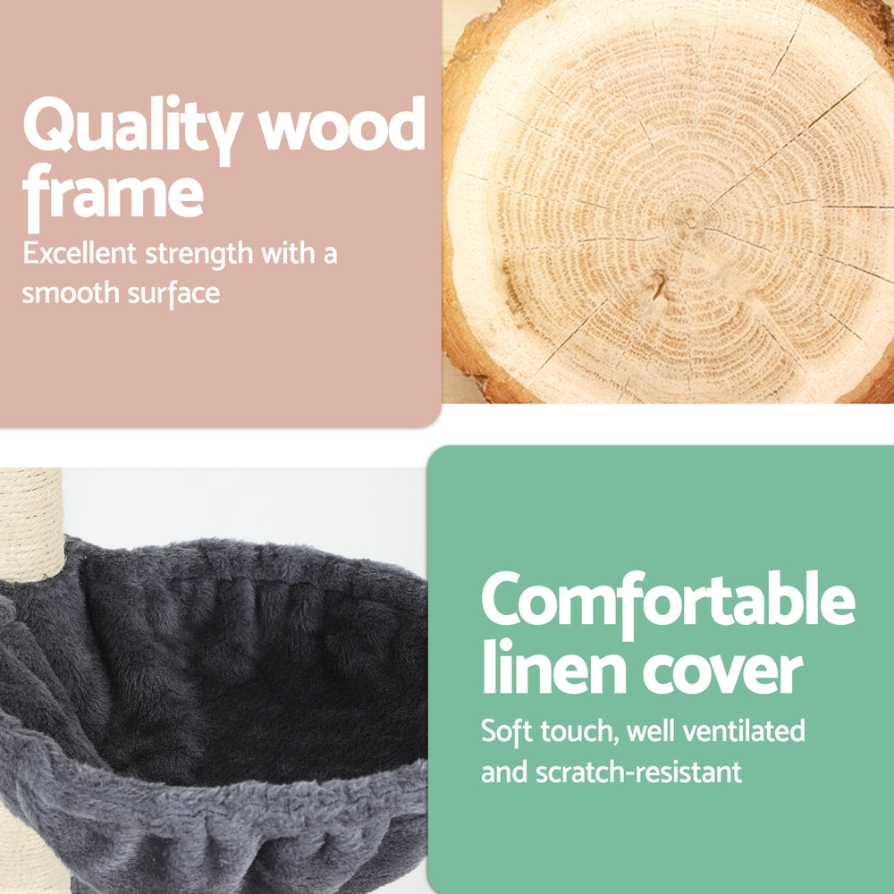 i.Pet Cat Tree 260cm Tower Scratching Post Scratcher Floor to Ceiling
