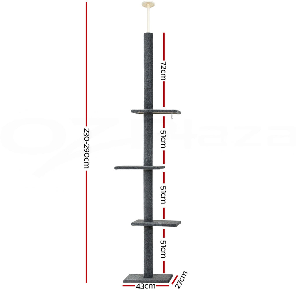 i.Pet Cat Tree 290cm Tower Scratching Post Scratcher Floor to Ceiling