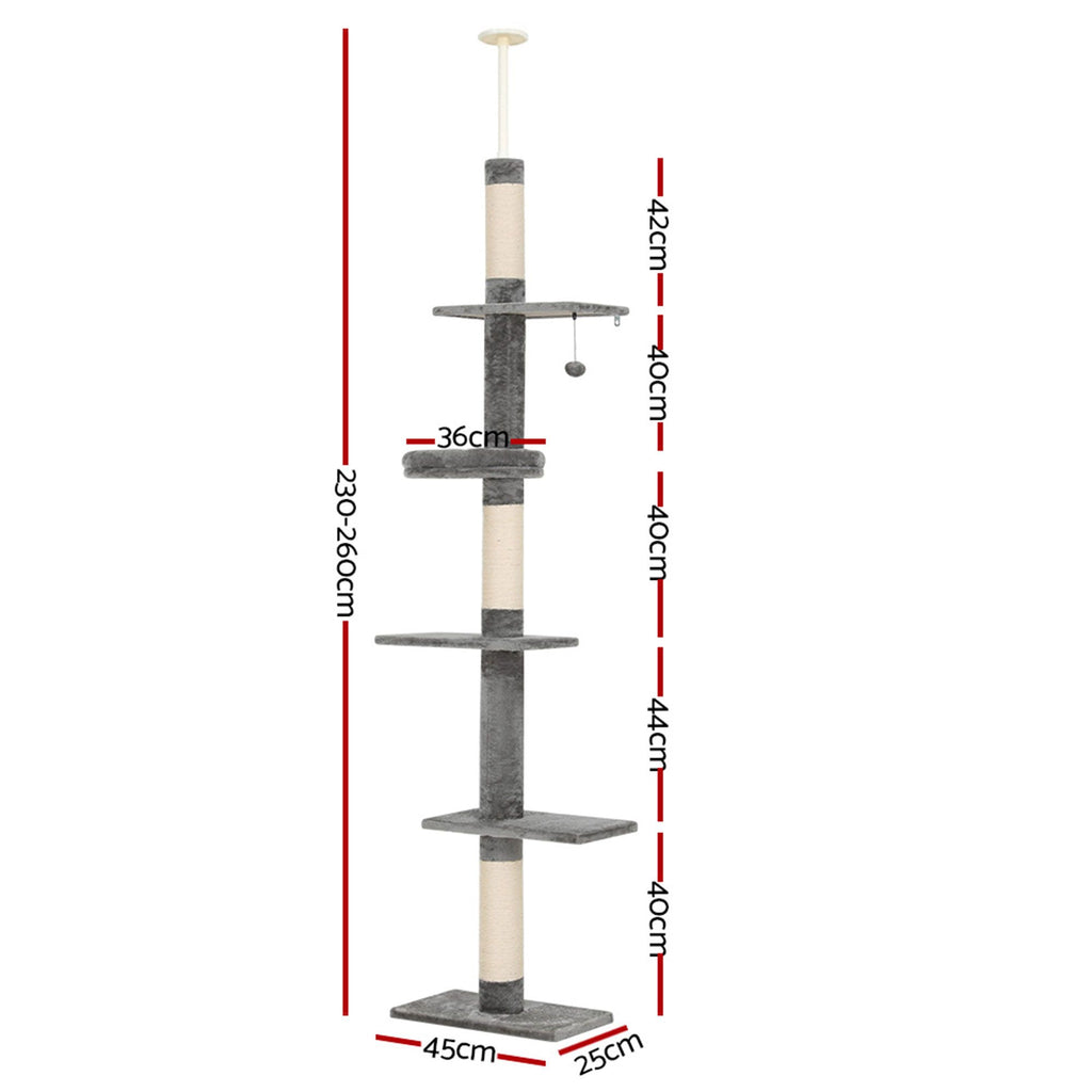 i.Pet Cat Tree 290cm Tower Scratching Post Scratcher Floor to Ceiling