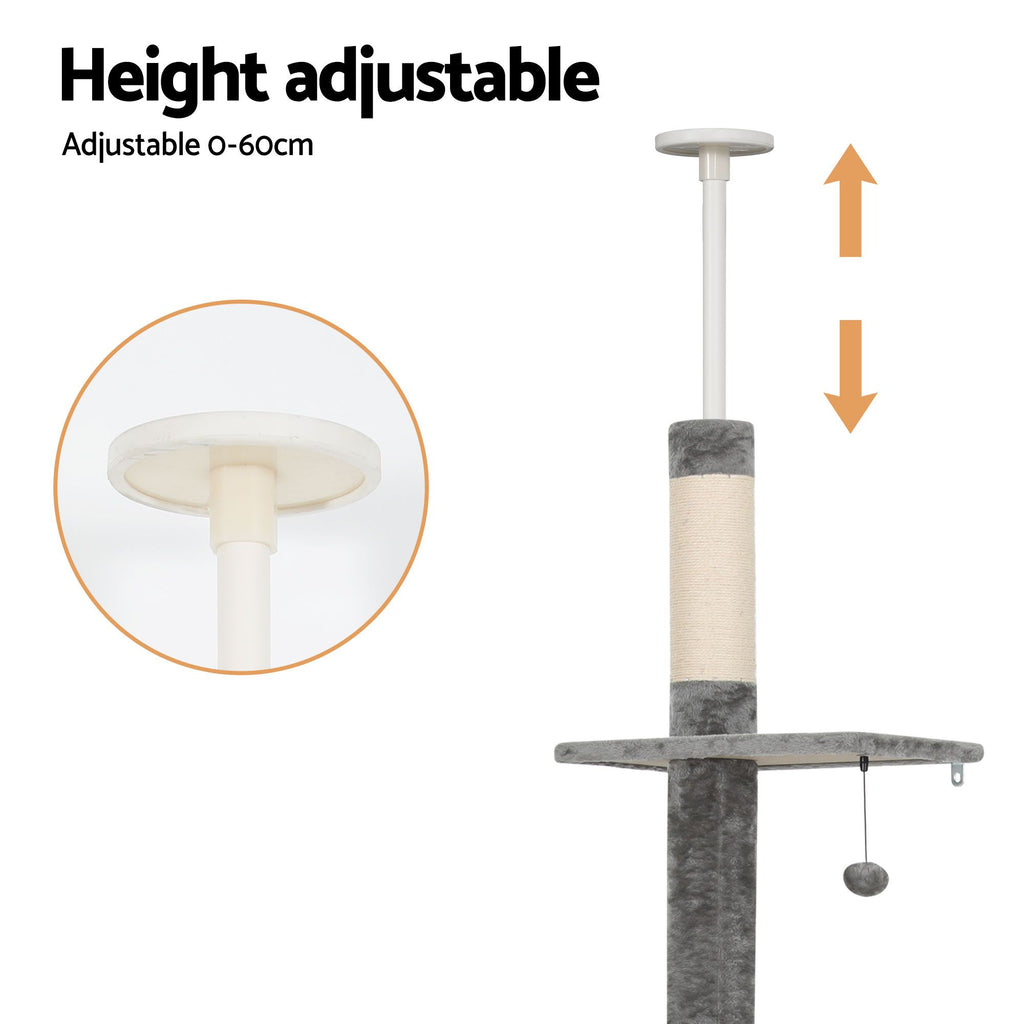 i.Pet Cat Tree 290cm Tower Scratching Post Scratcher Floor to Ceiling