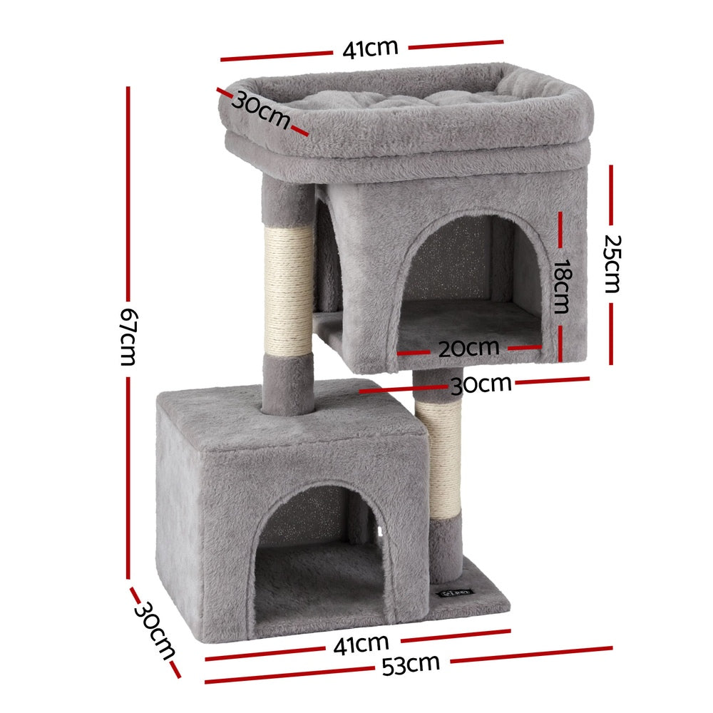 i.Pet Cat Tree 67cm Tower Scratching Post Trees Scratcher Condo House