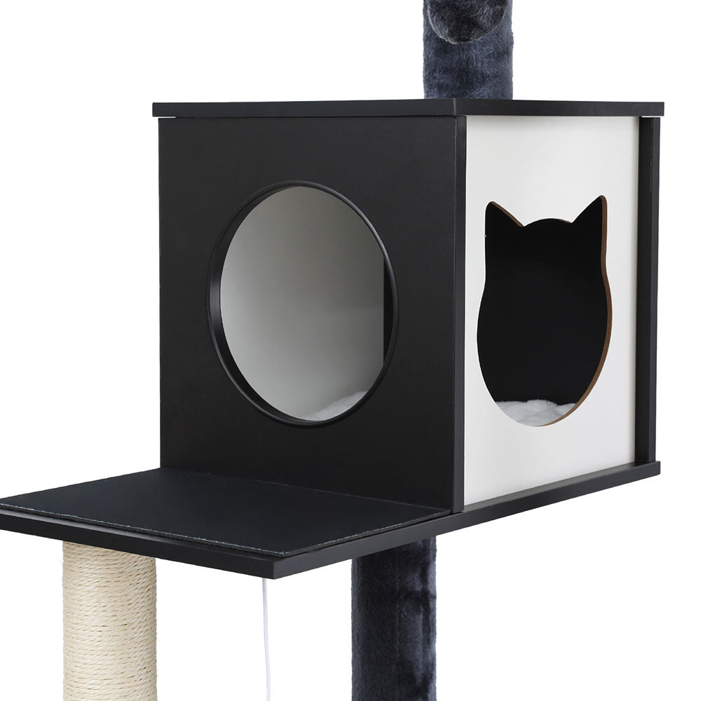i.Pet Cat Tree Tower Scratching Post Scratcher 144cm Wood Bed Condo