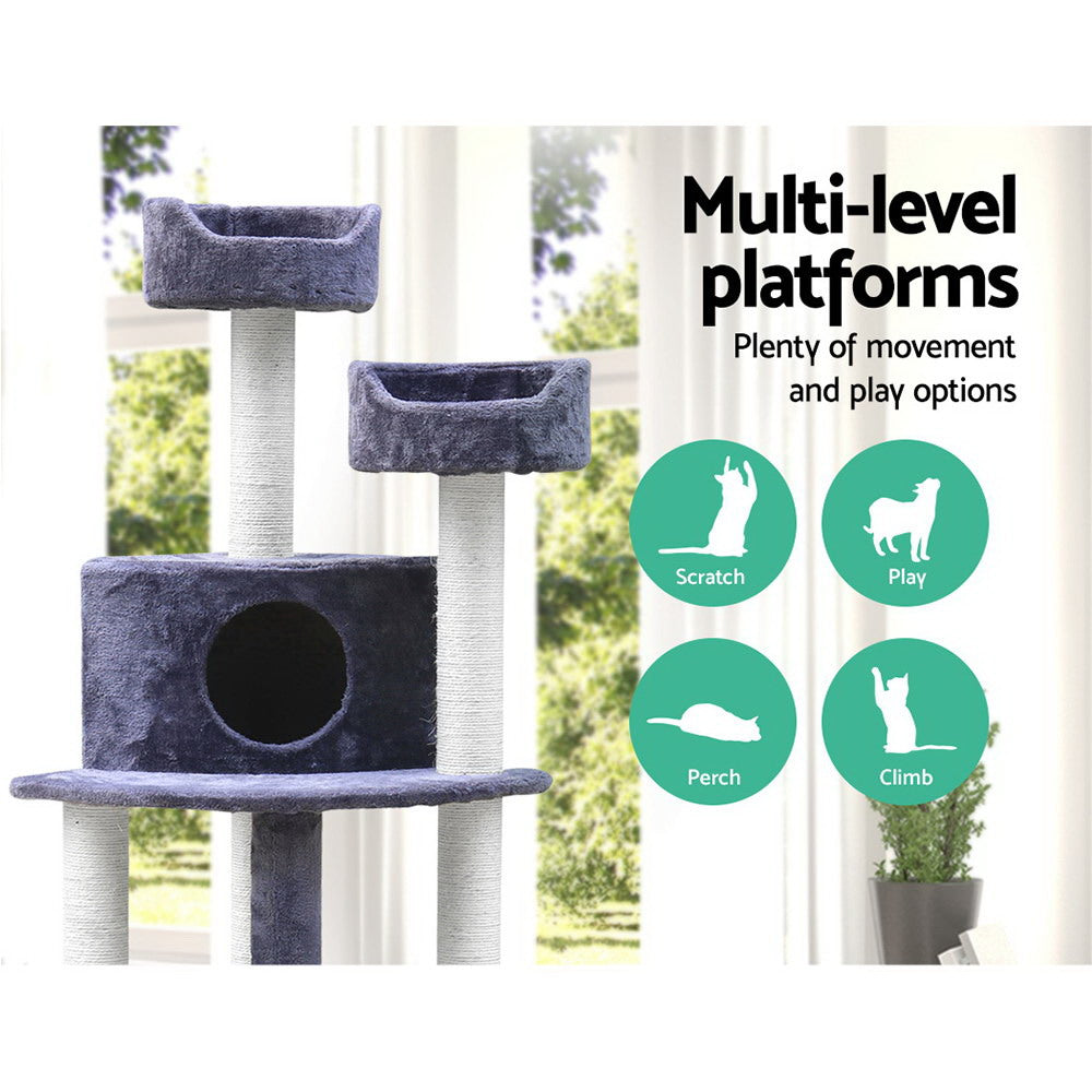 i.Pet Cat Tree 126cm Tower Scratching Post Scratcher Condo Trees