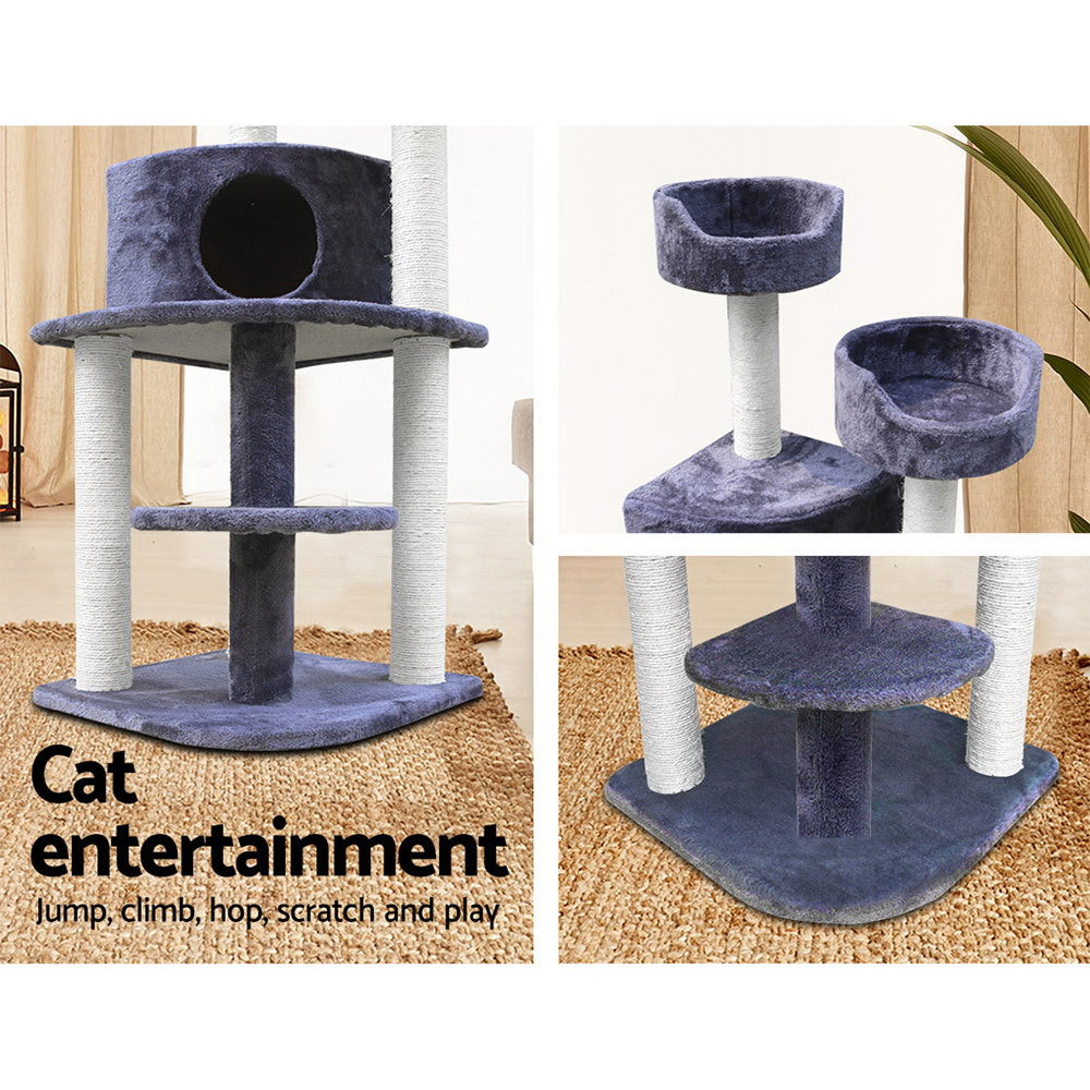 i.Pet Cat Tree 126cm Tower Scratching Post Scratcher Condo Trees