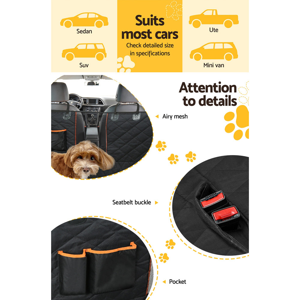 i.Pet Car Seat Cover Dog Hammock Protector Back Waterproof Belt Non Slip Mat