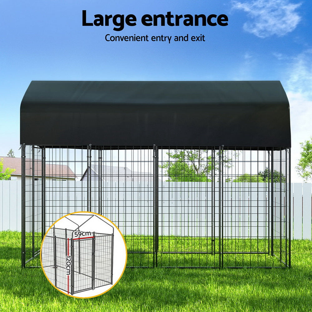 i.Pet Dog Kennel Extra Large House Outdoor Playpen Pet Puppy Metal