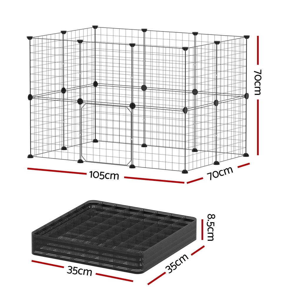 i.Pet Dog Playpen Enclosure Cage 20 Panel Puppy Fence Play Pen