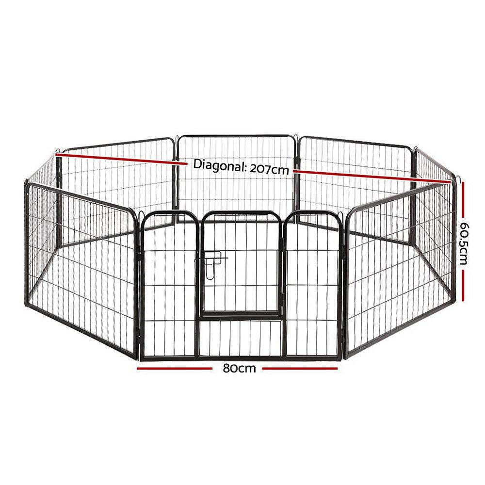 i.Pet 24" 8 Panel Dog Playpen Pet Exercise Cage Enclosure Fence Play