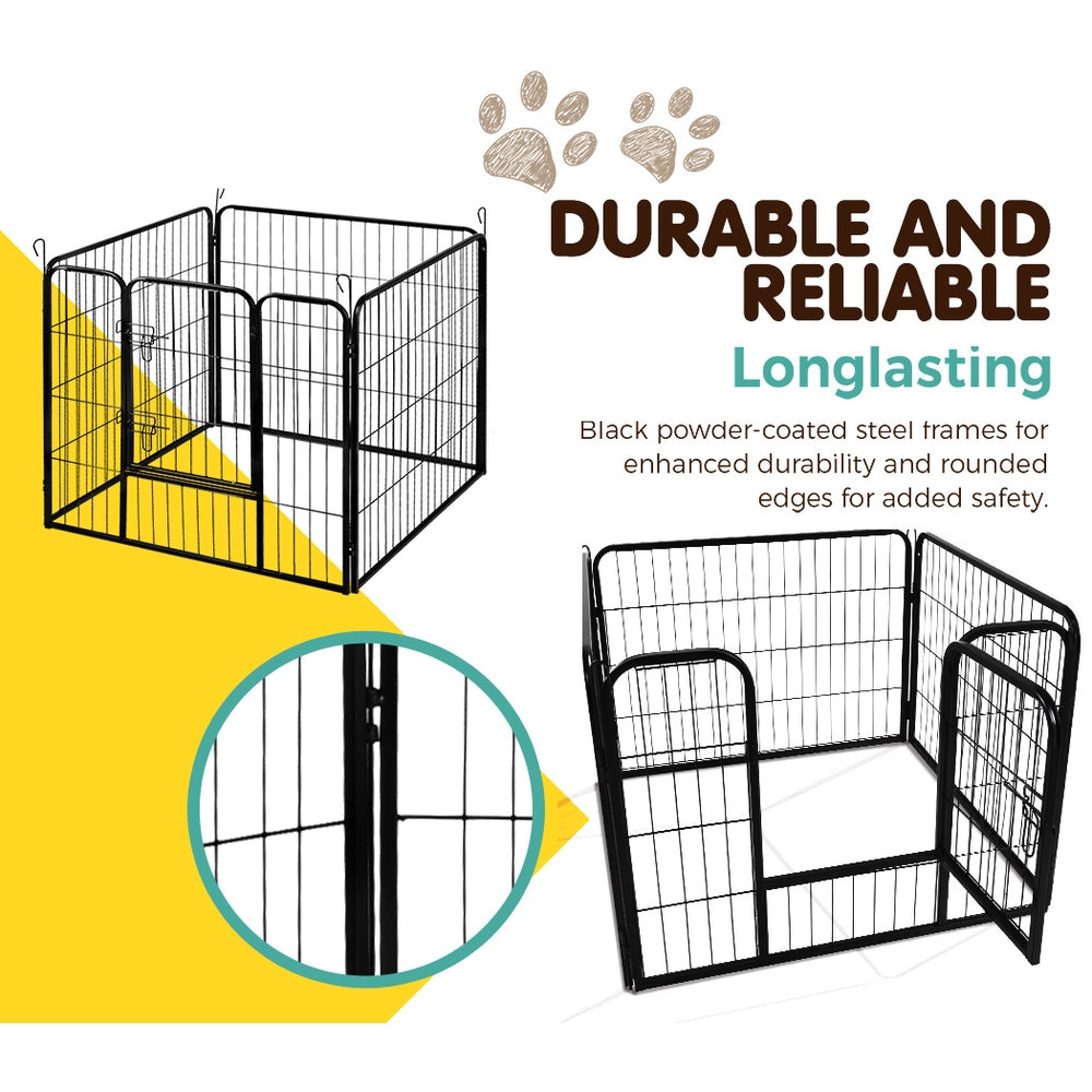 i.Pet 24" 8 Panel Dog Playpen Pet Exercise Cage Enclosure Fence Play