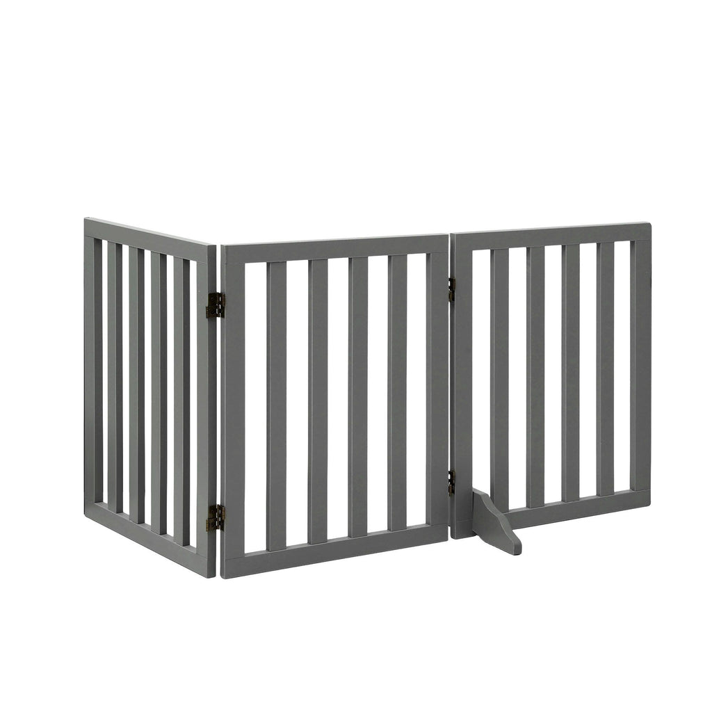 i.Pet Dog Gate Playpen Enclosure 3 Panels Pet Door Fence Wooden Play
