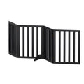 i.Pet Dog Gate Playpen Enclosure 4 Panels Pet Door Fence Wooden Play