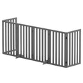 i.Pet Dog Gate Playpen Enclosure 6 Panels Pet Door Fence Wooden Play