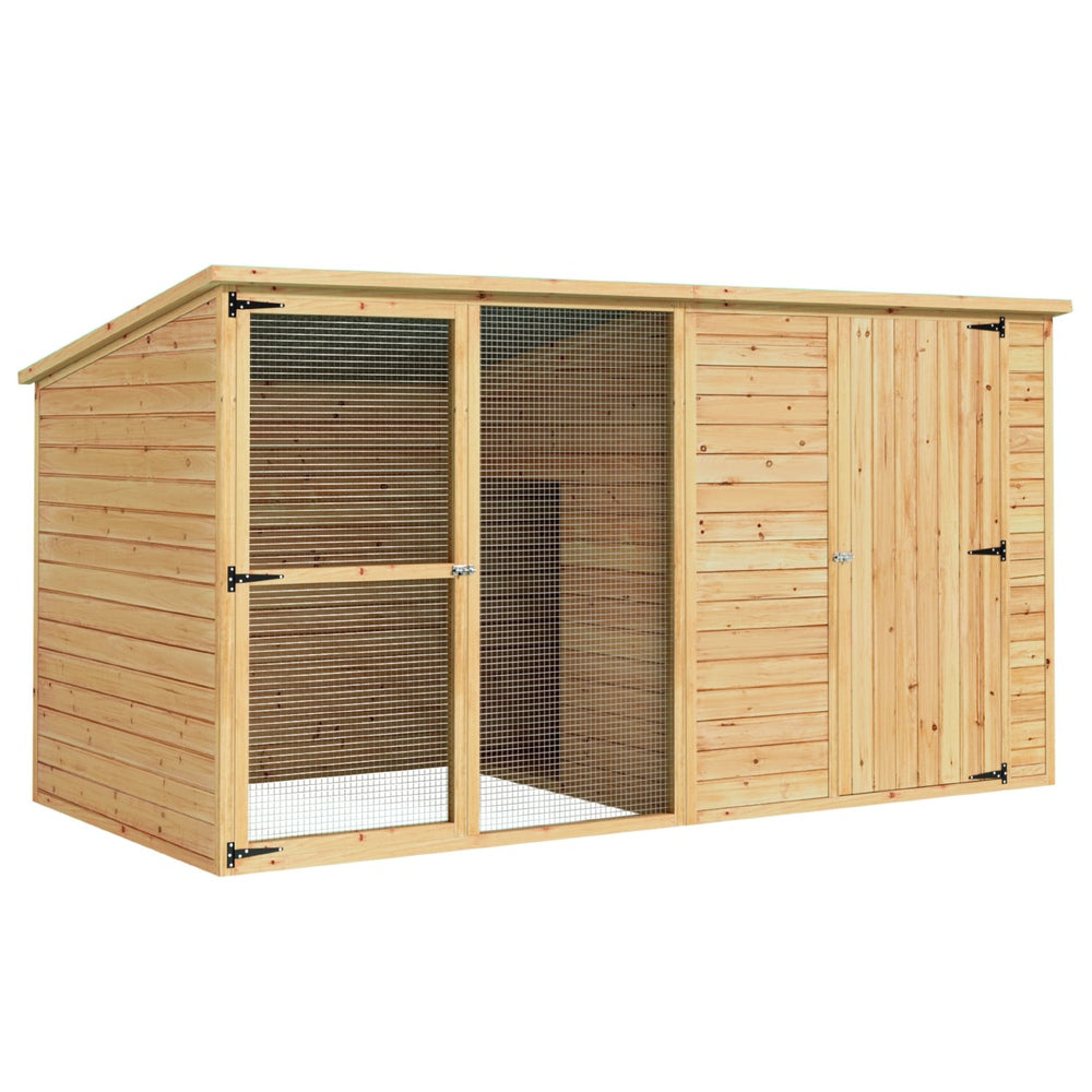 i.Pet Dog Kennel Extra Large 2.28M Wooden House Bed Outdoor Pet Puppy