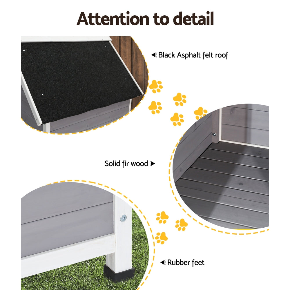 i.Pet Dog Kennel Wooden Large Outdoor House Indoor Puppy Pet Cabin