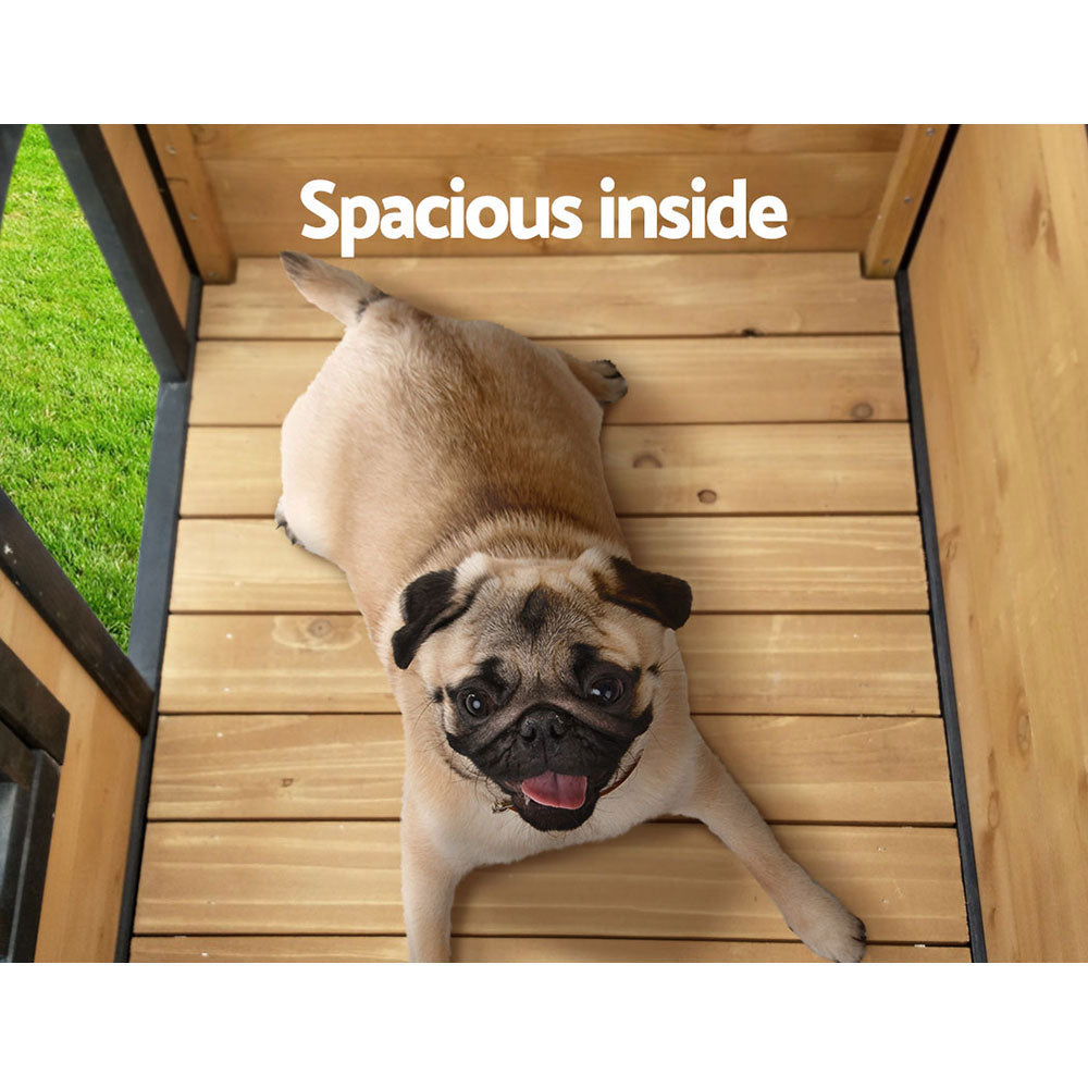 i.Pet Dog Kennel Extra Large Wooden Outdoor Indoor Puppy Pet House