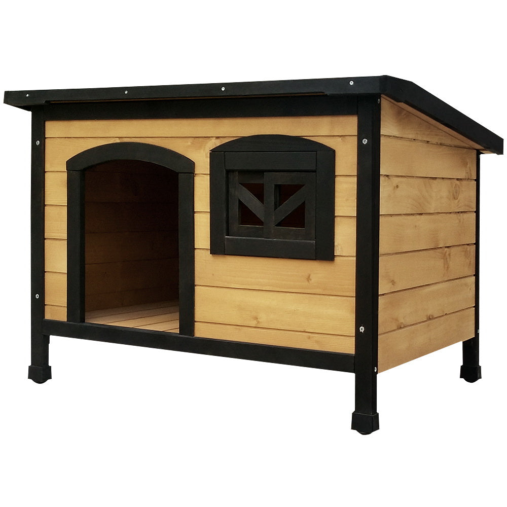 i.Pet Dog Kennel Large Wooden Outdoor Indoor House Pet Puppy Crate