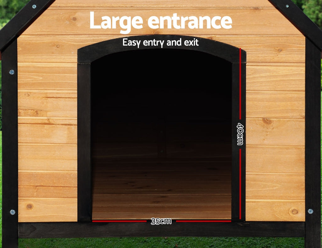i.Pet Dog Kennel Extra Large Wooden Outdoor House Pet Puppy House XL
