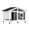 i.Pet Dog Kennel House Large Wooden Outdoor Pet Kennels Indoor Puppy