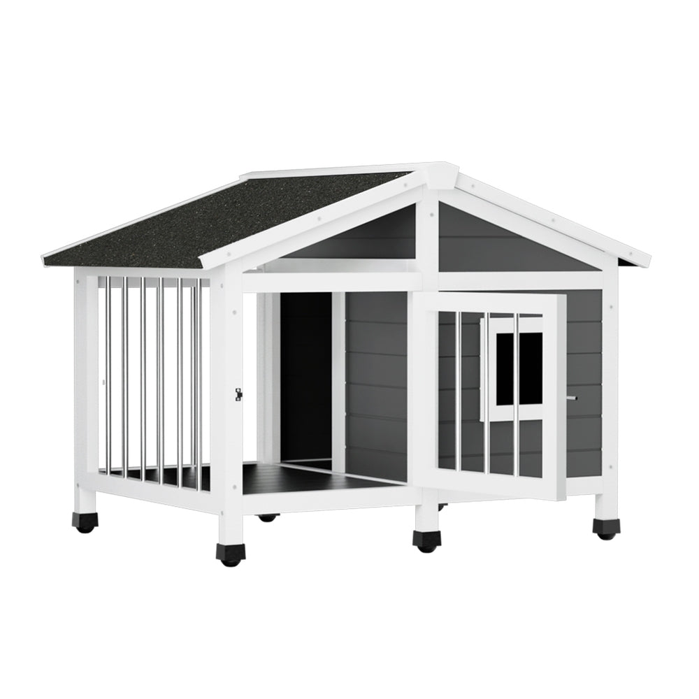 i.Pet Dog Kennel House Large Wooden Outdoor Pet Kennels Indoor Puppy