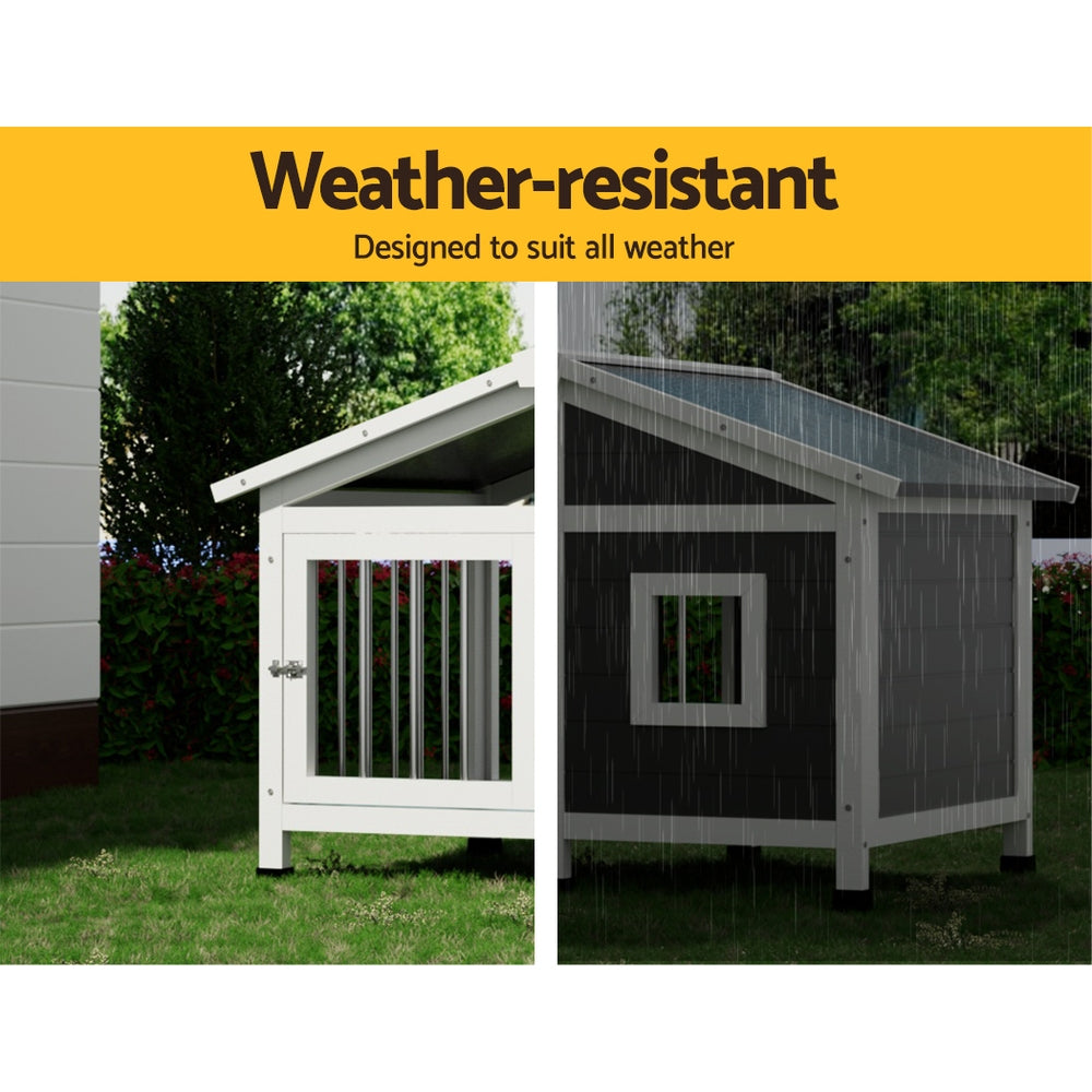 i.Pet Dog Kennel House Large Wooden Outdoor Pet Kennels Indoor Puppy
