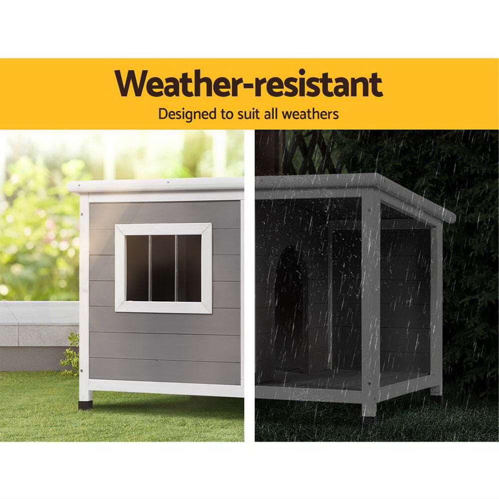 i.Pet Dog Kennel House Large Wooden Outdoor Pet Kennels Indoor Puppy