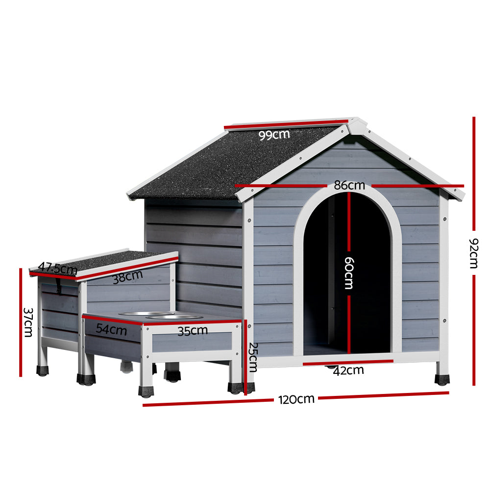 i.Pet Dog Kennel House Large Wooden Outdoor Pet Kennels Indoor Puppy