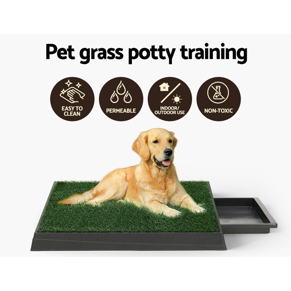 i.Pet Training Pad Dog Potty Toilet Large Loo Portable With Tray Grass Mat