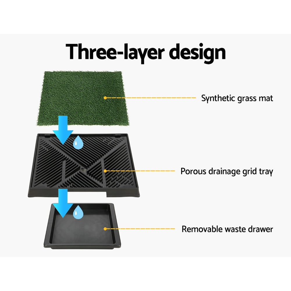 i.Pet Training Pad Dog Potty Toilet Large Loo Portable With Tray Grass Mat